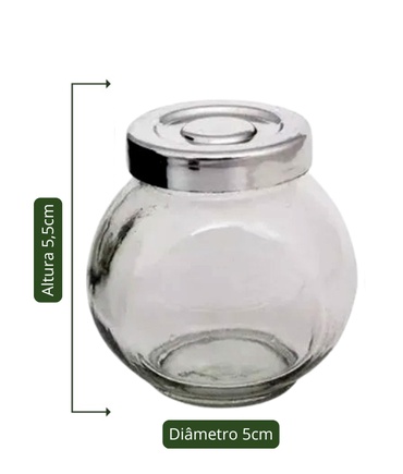 Vidro Baleiro mini com tampa 30ml