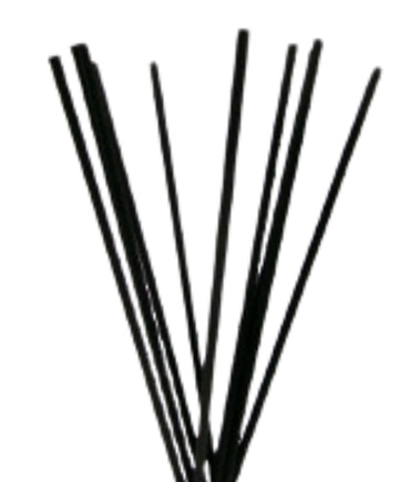 Vareta de Fibra Preta 50cm