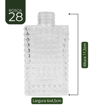 Vidro Squar Ret Diamante 150ml