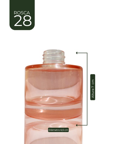 Vidro Cil Picolo Salmão 120ml