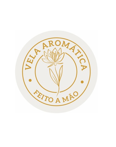 Etiqueta Metalizada Vela Aromática Dourada