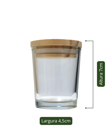Porta Vela Cristal com tampa 60ml