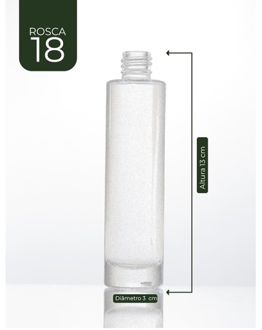 Vidro Cilindrico Alto Jateado 50 ml