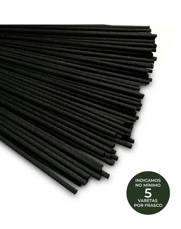 Vareta de Fibra Preta 25 cm