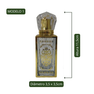 Vidro Spray Gold Squar 50ml