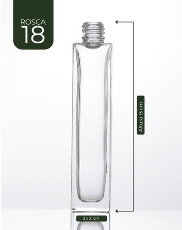 Vidro Retangular Alto 50 ml