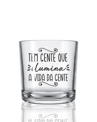 Copo Whisky Mensagem Preto