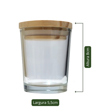 Porta Vela Cristal com Tampa 120 ml