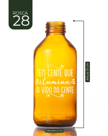 Vidro Âmbar Tem Gente que Ilumina 200 ml