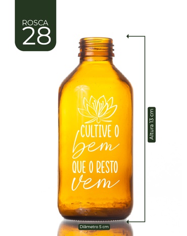 Vidro Âmbar Cultive O Bem 200 ml