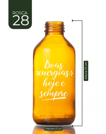 Vidro Âmbar Boas Energias 200 ml