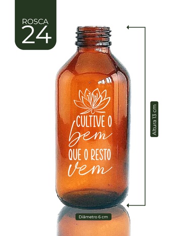 Vidro Âmbar Cultive o Bem 200 ml