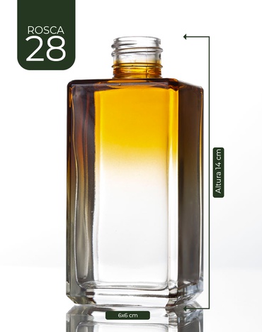 Vidro Square Marfim Degradê 250 ml